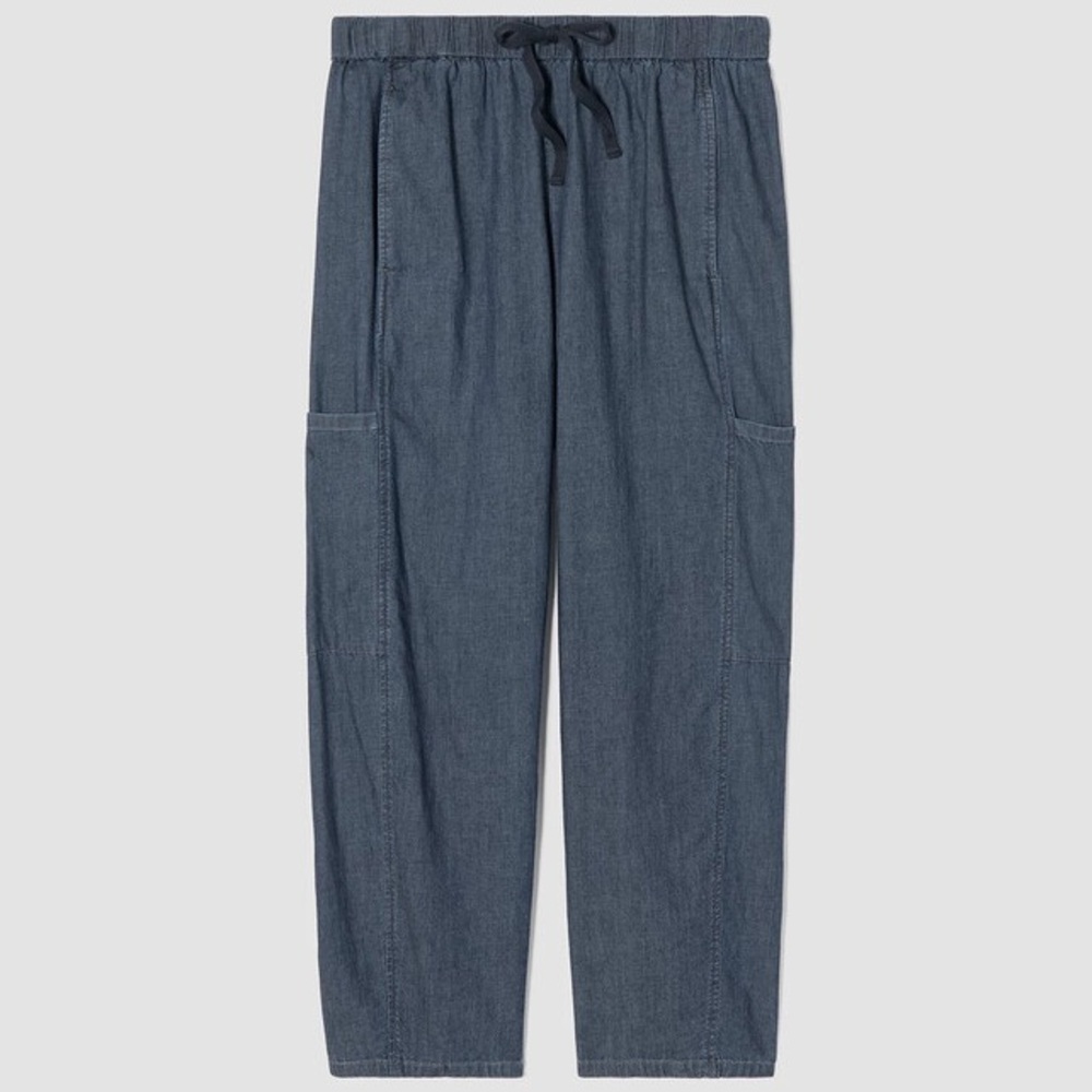 Eileen Fisher Airy Organic Cotton Twill Cargo Pants Petite Small